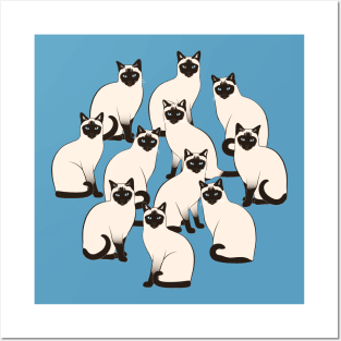 Siamese Cats Circle Posters and Art